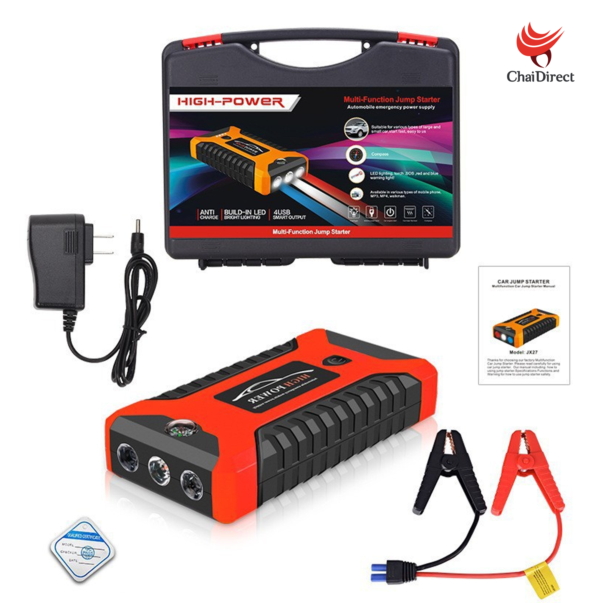Portable Car Jump Starter – 1000A Peak
