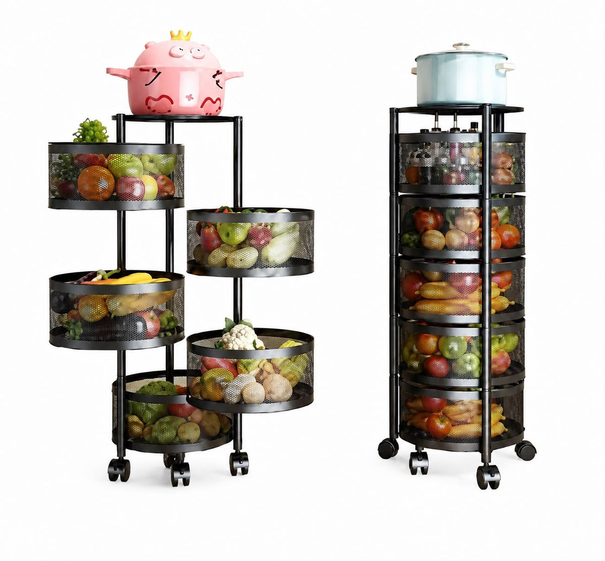 Rolling Storage Stand – Black
